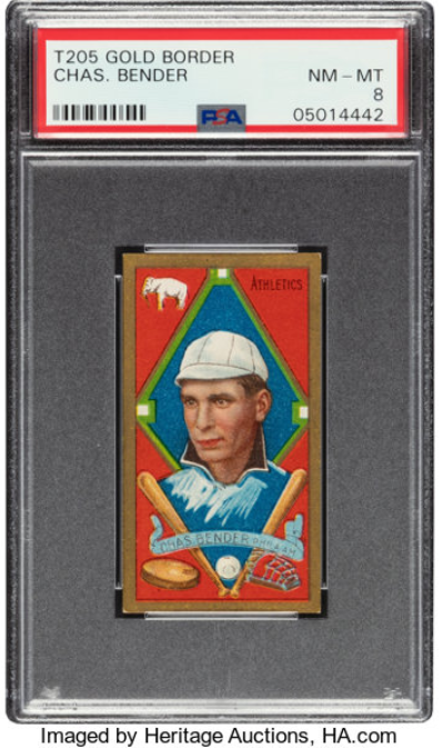 1911 T205 Gold Border Chief Bender Rookie Card