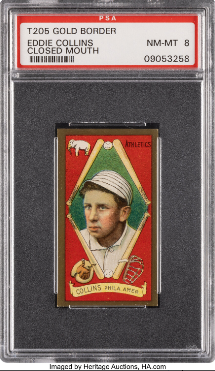 1911 T205 Gold Border Eddie Collins Rookie Card