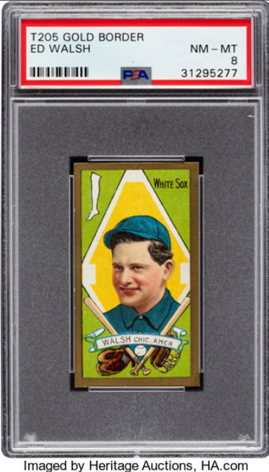 1911 T205 Polar Bear Ed Walsh Rookie Card