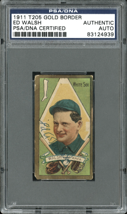 1911 T205 Signed Ed Walsh (HOF) Rookie Card