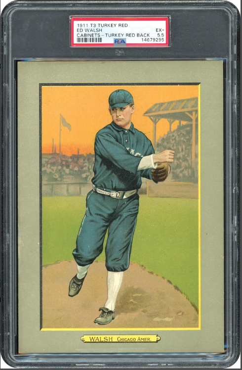 1911 T3 Turkey Red Cabinets Ed Walsh Rookie Card