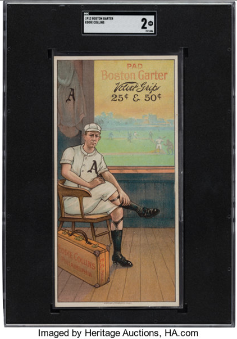 1912 Boston Garter Eddie Collins Rookie Card