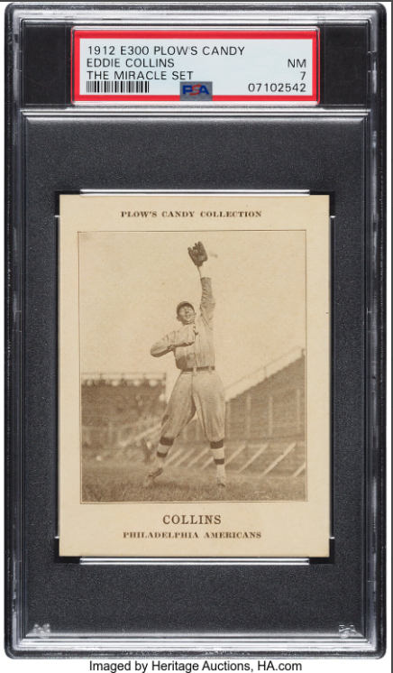 1912 E300 Plow's Candy Eddie Collins Rookie Card