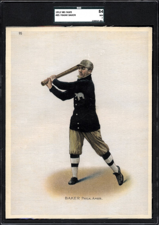 1912 S81 Silks Frank Baker Rookie Card