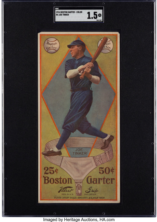 1914 Boston Garter-Color Joe Tinker Rookie Card