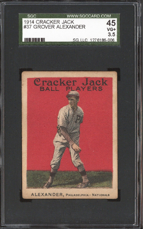 1914 Cracker Jack Grover Cleveland Alexander Rookie Card