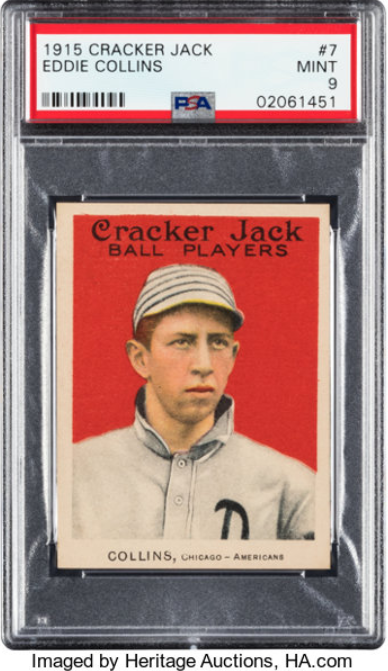 1915 Cracker Jack Eddie Collins Rookie Card