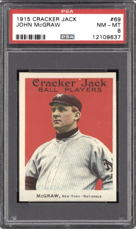 1915 Cracker Jack John McGraw Rookie Card