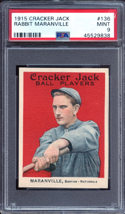 1915 Cracker Jack Rabbit Maranville Rookie Card