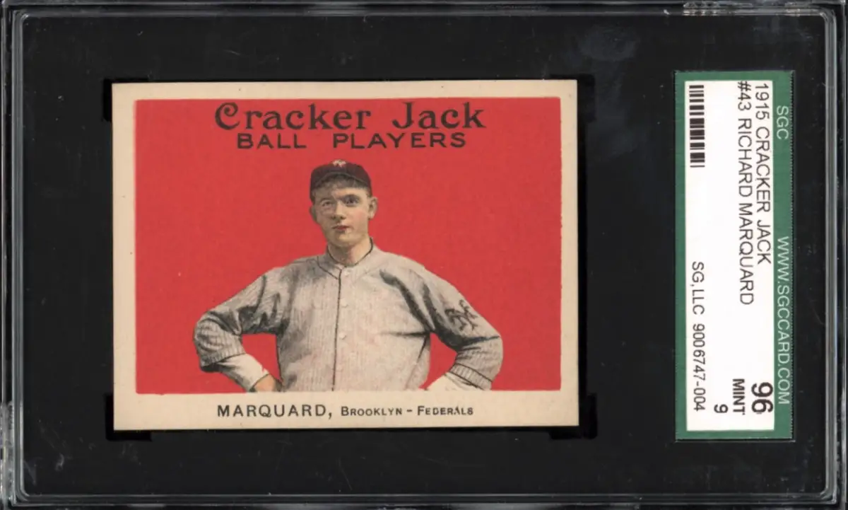 1915 Cracker Jack Rube Marquard Rookie Card