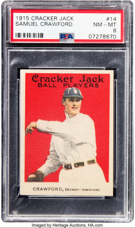 1915 Cracker Jack Sam Crawford Rookie Card