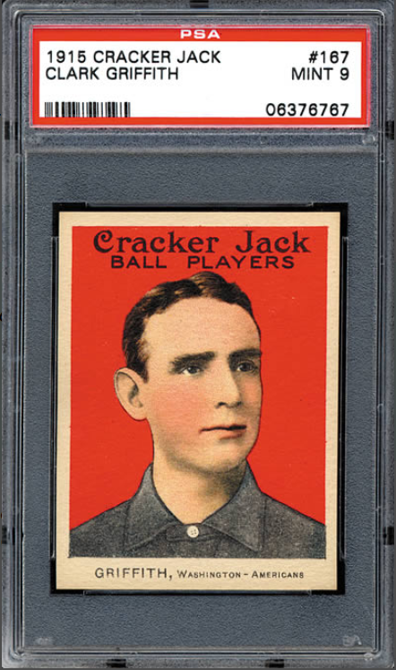 1915 E145 Cracker Jack Clark Griffith Rookie Card