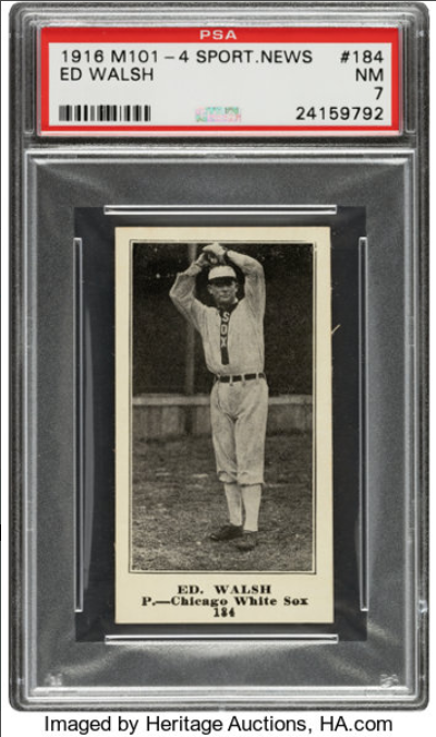 1916 M101-4 Sporting News Ed Walsh Rookie Card