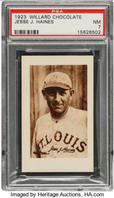 1923 V100 Willard Chocolate Jesse J. Haines Rookie Card