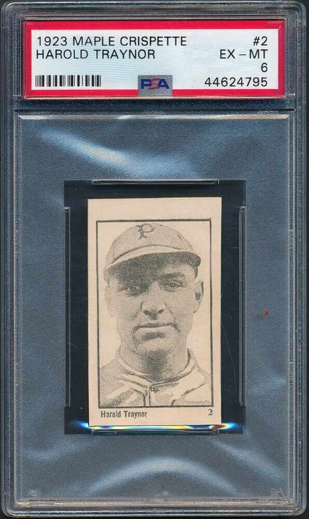 1923 V117 Maple Crispette Harold "Pie" Traynor Rookie Card