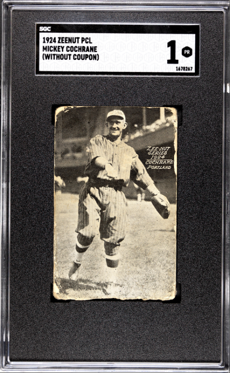 1924 Zeenut Mickey Cochrane Rookie Card