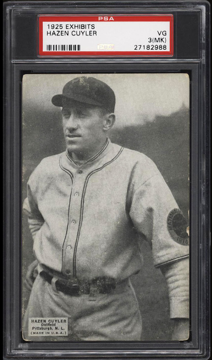 1925 Exhibits Kiki Cuyler Rookie Card