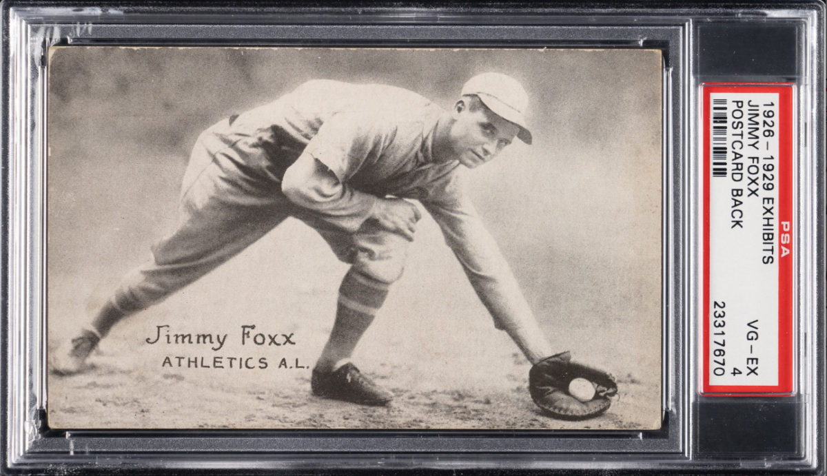 1926-1929 Exhibit-Style Postcard-Back Jimmie Foxx Rookie Card