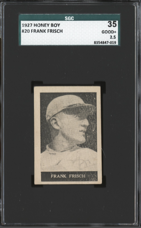 1927 Honey Boy Ice Cream Frankie Frisch Rookie Card