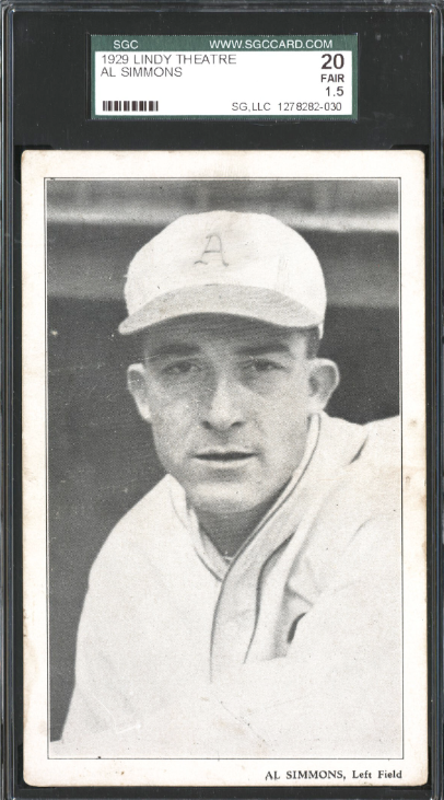 1929 Lindy Theatre Al Simmons Rookie Card