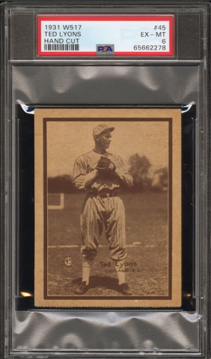 1931 W517 Ted Lyons Rookie Card