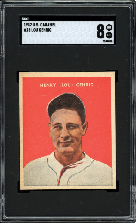 1932 U.S. Caramel Lou Gehrig Rookie Card