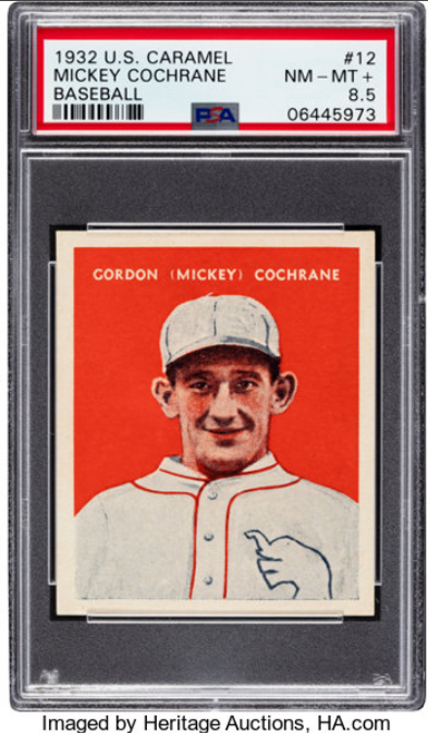 1932 U.S. Caramel Mickey Cochrane Rookie Card