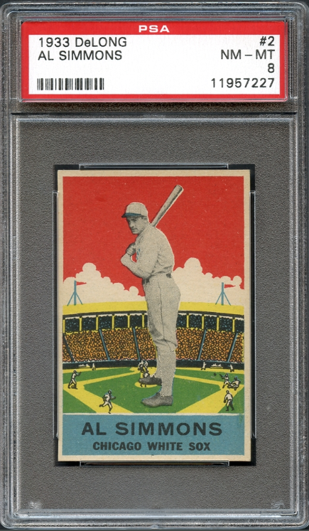 1933 DeLong Al Simmons Rookie Card