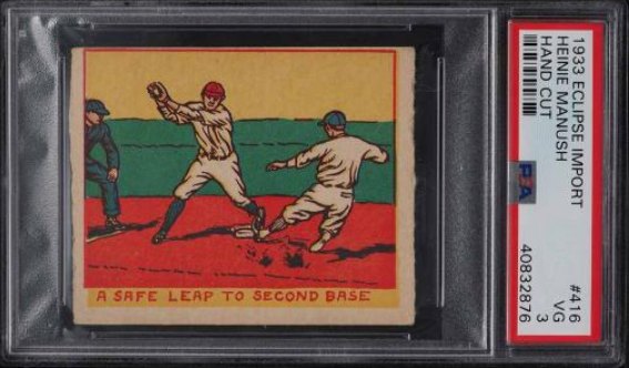 1933 Eclipse Import Heinie Manush Rookie Card