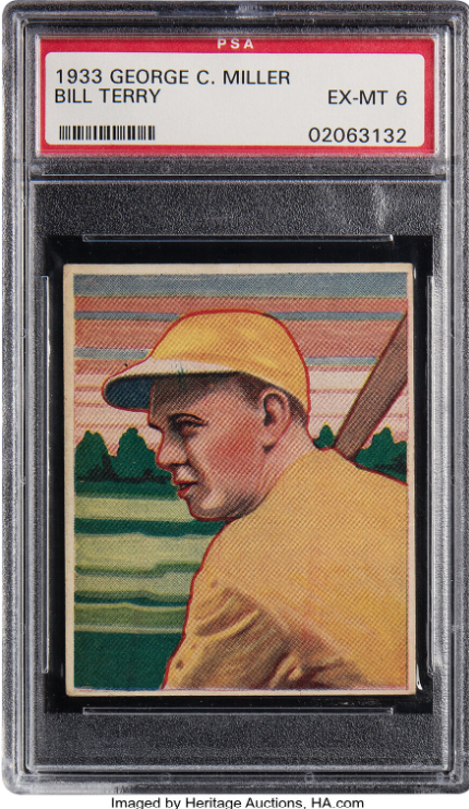 1933 George C. Miller Bill Terry Rookie Card