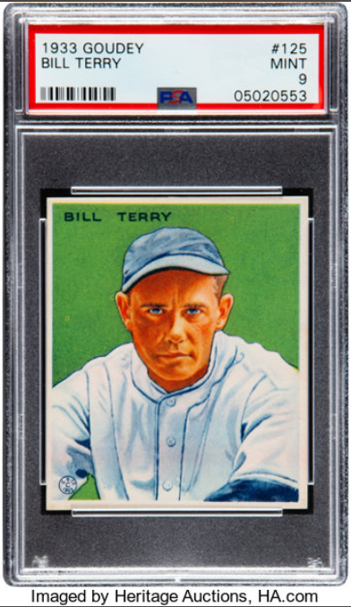 Most Valuable Bill Terry Baseball Cards