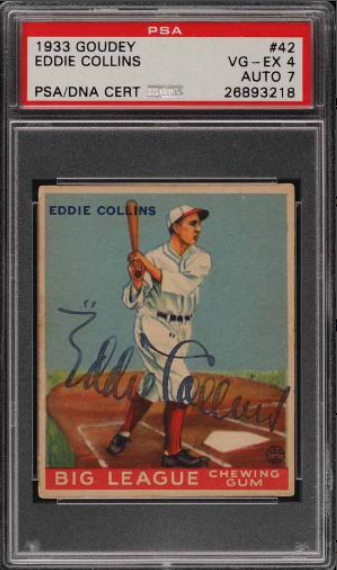 1933 Goudey Eddie Collins Rookie Card