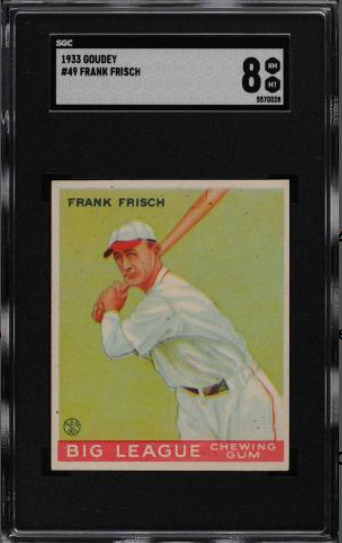 1933 Goudey Frankie Frisch Rookie Card