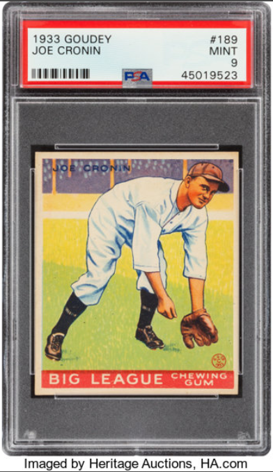 Most Valuable Joe Cronin Baseball Cards