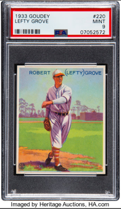 Most Valuable Lefty Grove Baseball Cards