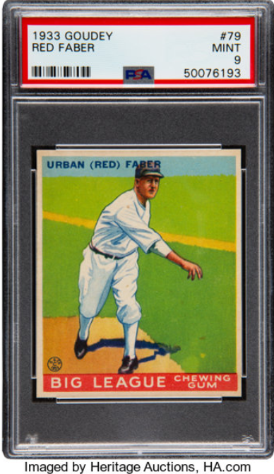 Most Valuable Red Faber Baseball Cards