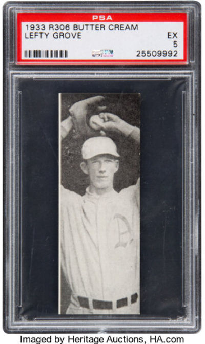 1933 R306 Butter Cream Lefty Grove Rookie Card