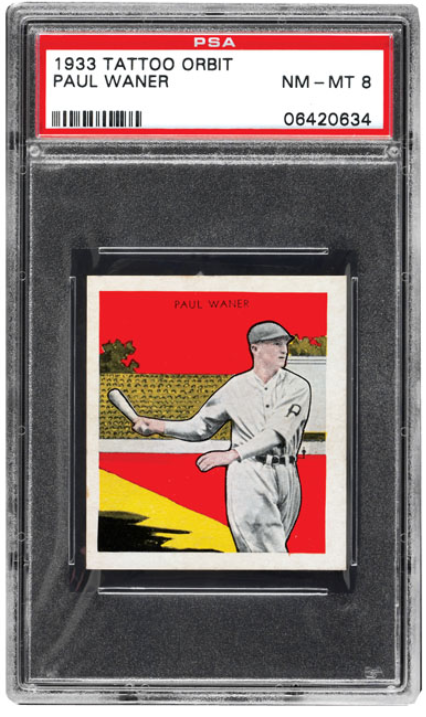 1933 Tatoo Orbit Paul Waner Rookie Card