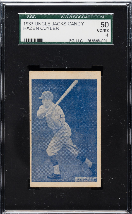 1933 Uncle Jacks Candy Kiki Cuyler Rookie Card