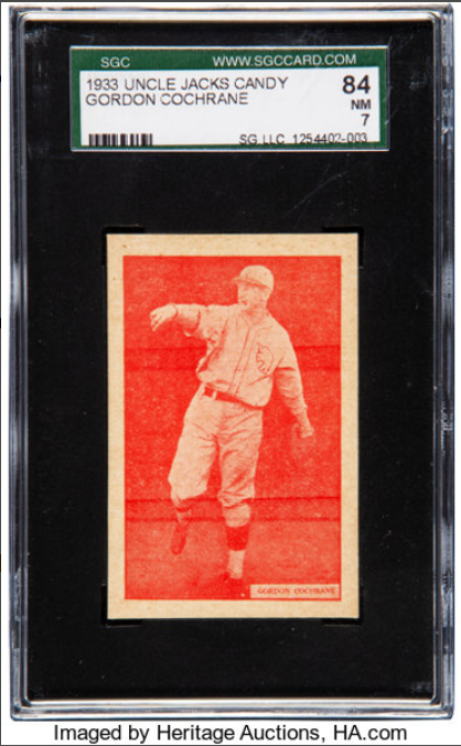 1933 Uncle Jacks Candy Mickey Cochrane Rookie Card