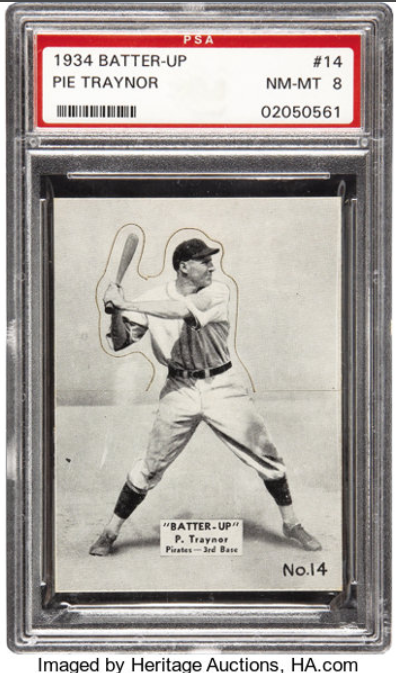 1934-36 Batter-Up (R318) Pie Traynor Rookie Card