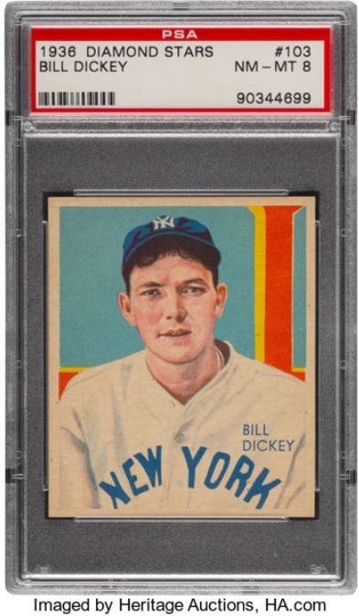 1934-36 Diamond Stars Bill Dickey Rookie Card