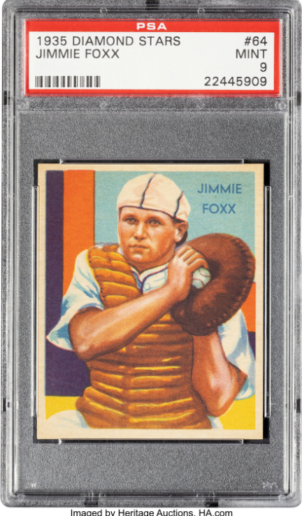 1934-36 Diamond Stars Jimmie Foxx Rookie Card