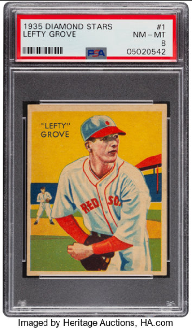 1934-36 Diamond Stars Lefty Grove Rookie Card