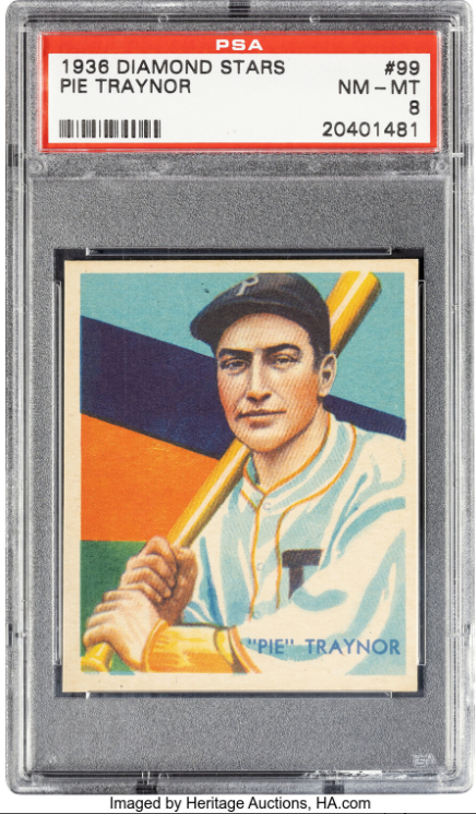 1934-36 Diamond Stars Pie Traynor Rookie Card