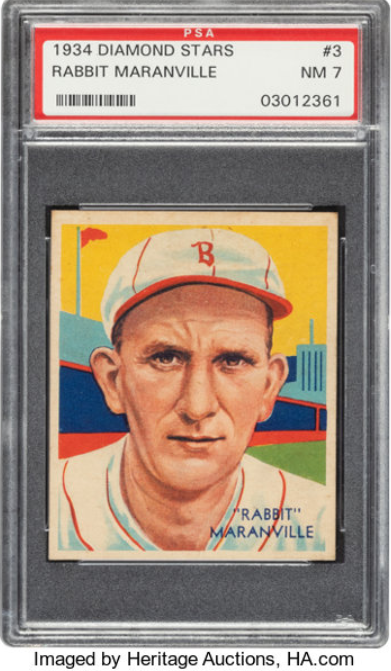 1934-36 Diamond Stars Rabbit Maranville Rookie Card