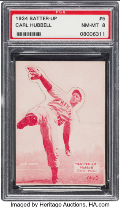 1934-36 R318 Batter-Up Carl Hubbell Rookie Card