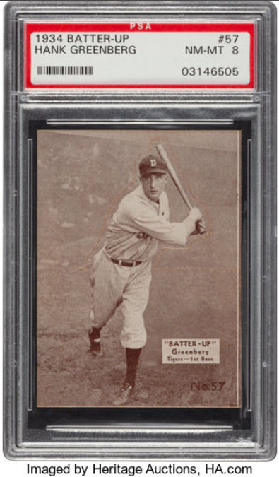 1934-36 R318 Batter-Up Hank Greenberg Rookie Card