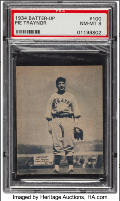 1934-36 R318 Batter-Up Pie Traynor Rookie Card