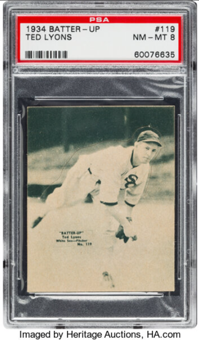 1934-36 R318 Batter-Up Ted Lyons Rookie Card